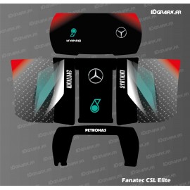 Mercedes F1 Edition sticker - Fanatec CSL elite simulator steering wheel-idgrafix