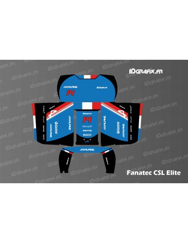 Aufkleber Alpine F1 Edition - Fanatec CSL Elite-Simulator-Lenkrad