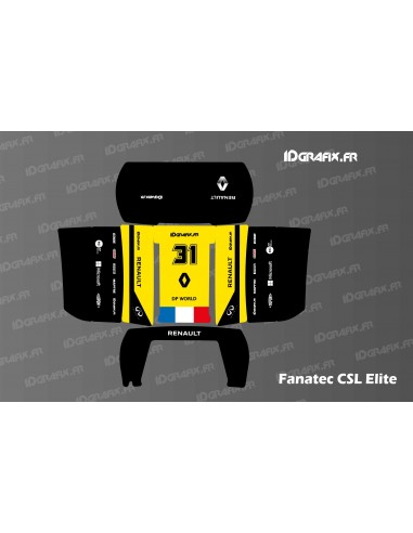 Renault F1 Edition Aufkleber - Fanatec CSL Elite-Simulator-Lenkrad