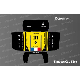 Renault F1 Edition sticker - Fanatec CSL elite simulator steering wheel-idgrafix