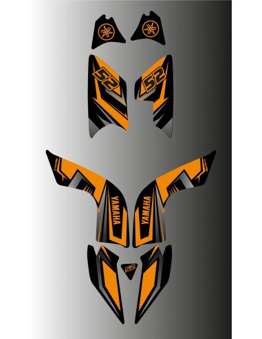 Kit décoration Fury Edition (Gris/Orange) - IDgrafix - Yamaha 700 Raptor