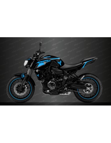 Graphic kit 100% Custom Monster Race Edition (blue 911) - IDgrafix - Yamaha MT-07 (after 2018)