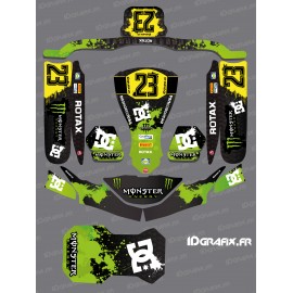 Graphic kit 100% Custom Green Monster for Karting KG EVO FP7 - IDgrafix