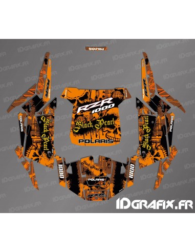 Kit décoration Black Pearl Edition (Orange)- IDgrafix - Polaris RZR 1000 Turbo