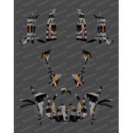 Komplettes Snatch-Dekorationsset (Grau/Orange) – IDgrafix – Can Am Series L Outlander