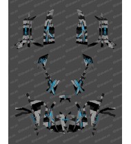 Kit decorazione Full Snatch (Grigio/Blu) - IDgrafix - Can Am serie L Outlander