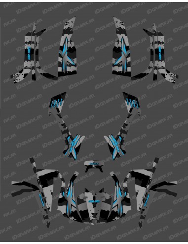 Full Snatch decoration kit (Grey/Blue) - IDgrafix - Can Am series L Outlander