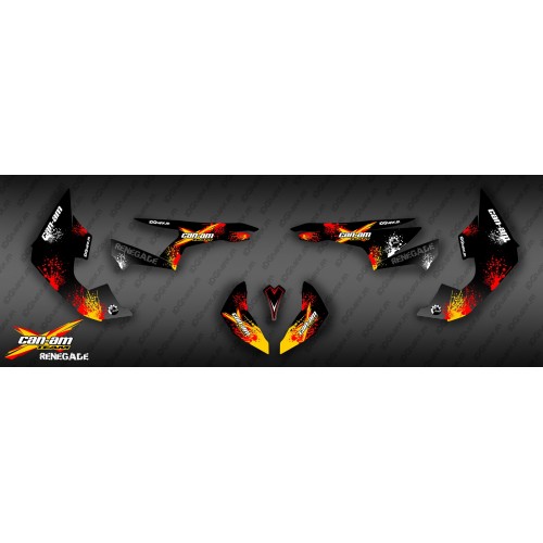Kit dekor Red Splash Serien - IDgrafix - Can Am Renegade -idgrafix