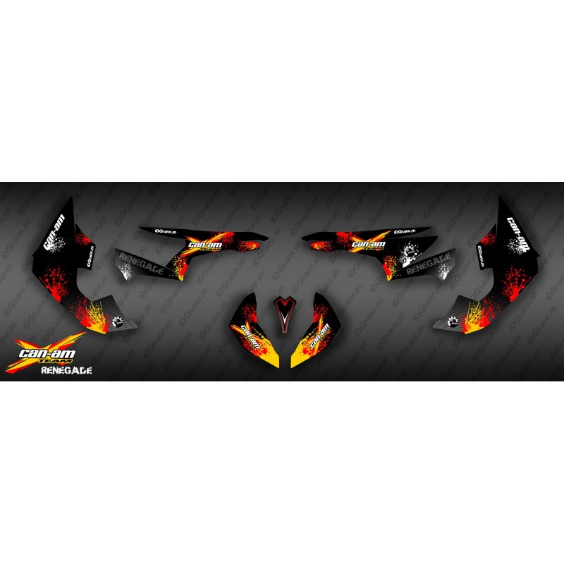 Kit décoration Red Splash Séries - IDgrafix - Can Am Renegade-idgrafix
