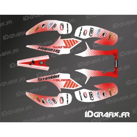 Kit décoration 100% Perso Rouge - IDgrafix - Polaris 500 Scrambler (avant 2012)