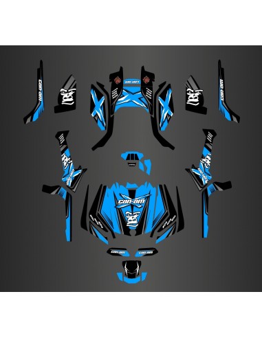 Kit décoration Gorilla Series Full (Bleu/Gris) - IDgrafix - Can Am Outlander (G2)