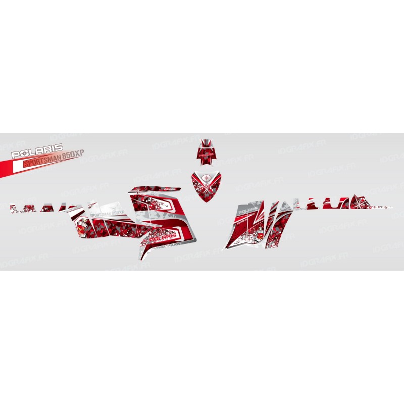 Kit décoration Camo (Rouge) - IDgrafix - Polaris 850 /1000 XPS-idgrafix