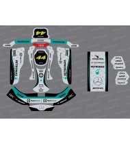 Graphic kit F1-series Mercedes 2022 Edition for Karting CRG Rotax 125