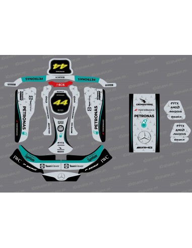 Graphic kit F1-series Mercedes 2022 Edition for Karting CRG Rotax 125