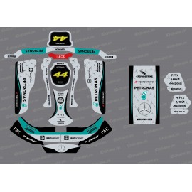Graphic kit F1-series Mercedes 2022 Edition for Karting CRG Rotax 125 - IDgrafix