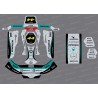 Graphic kit F1-series Mercedes 2022 Edition for Karting CRG Rotax 125