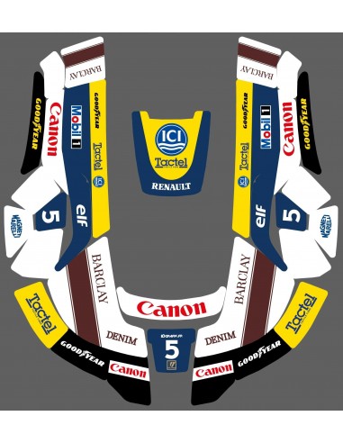F1 Williams Vintage Edition Aufkleber – Husqvarna AUTOMOWER Mähroboter – Idgrafix