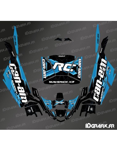 Kit decoration Tiger Tracer Edition (Blue/Black) - Idgrafix - Can Am Maverick X3