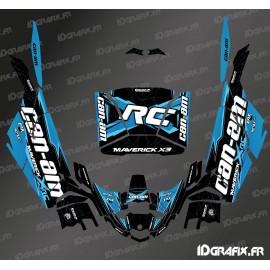 Kit decoration Tiger Tracer Edition (Blue/Black) - Idgrafix - Can Am Maverick X3 - IDgrafix
