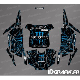 Monster Flash Edition Dekorationskit (blau) - IDgrafix - Polaris RZR 1000 S/XP