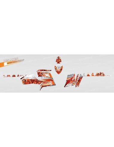 Kit de decoración de Camuflaje (Naranja) - IDgrafix - Polaris 550 XPS