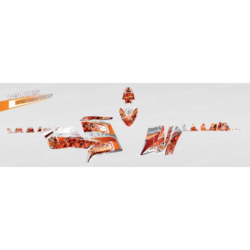 Kit décoration Camo (Orange) - IDgrafix - Polaris 550 XPS-idgrafix