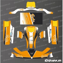 Factory Edition Sodi Racing deco kit (White/Orange) for Karting SodiKart CIK02 - IDgrafix