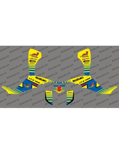 Kit décoration Diable Jaune Team (Jaune/Bleu) - IDgrafix - Suzuki LTZ 400