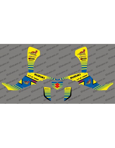 Kit decoración Team Yellow Devil (Amarillo/Azul) - IDgrafix - Suzuki LTZ 400