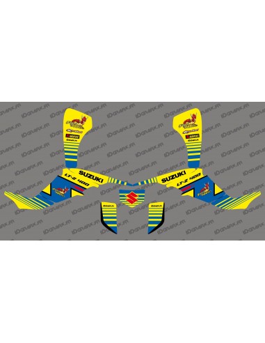 Kit decoración Team Yellow Devil (Amarillo/Azul) - IDgrafix - Suzuki LTZ 400