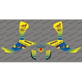 Kit de decoració Team Yellow Devil (groc/blau) - IDgrafix - Suzuki LTZ 400