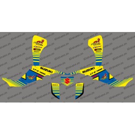 Kit dekor Team Yellow Devil (Gelb/Blau) - IDgrafix - Suzuki LTZ 400