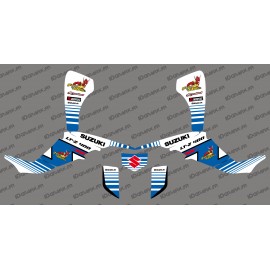 Kit dekor Team Yellow Devil (Weiß/Blau) - IDgrafix - Suzuki LTZ 400
