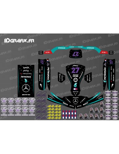 Kit déco 100 % Personnalisé Mercedes F1 2021 - M. DENEUX