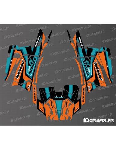 Kit décoration Straight Edition (Orange/Turquoise) - IDgrafix - Polaris RZR Trail 1000S
