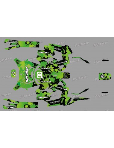 Kit de decoración Monster Edition (Verde) - IDgrafix - Can Am Ryker 600/900