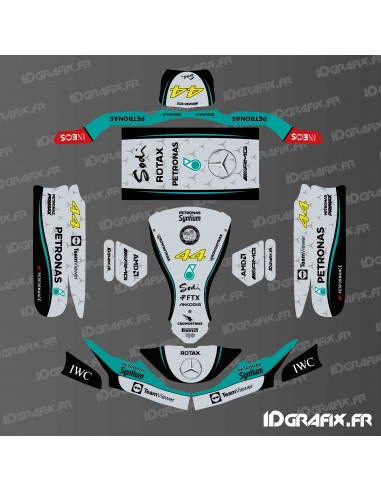 Kit déco Mercedes Silver F1 Edition pour Karting SodiKart