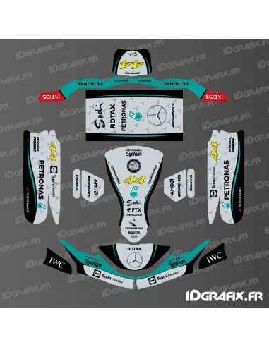 Kit grafiche Mercedes Silver F1 Edition per Karting SodiKart