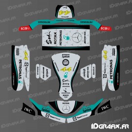 Kit déco Mercedes Silver F1 Edition pour Karting SodiKart