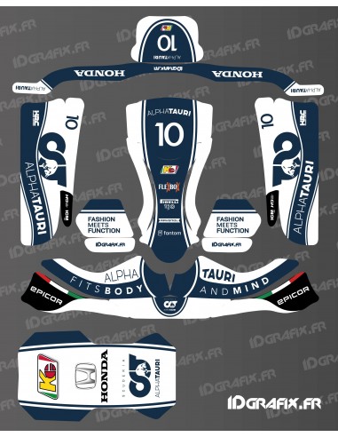 Graphic kit Alpha Tauri F1 Edition for Karting KG STILO EVO
