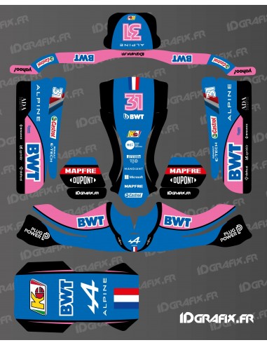 Grafik-Kit Alpine F1 Edition für Karting KG STILO EVO