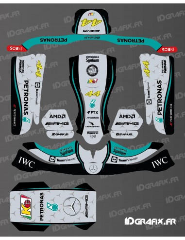 Grafik-Kit Mercedes F1 Edition für Karting KG STILO EVO