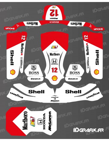 Grafikkit MC Laren Marlboro Vintage Edition für Karting KG STILO EVO