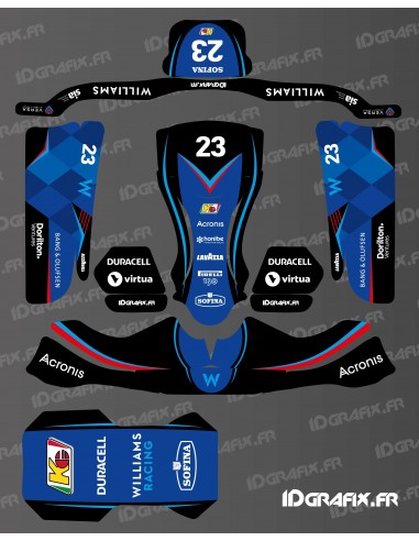 Williams F1 Edition Grafikkit für Karting KG STILO EVO