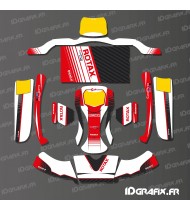 Kit deco Factory Edition (bianco/rosso) per Karting KG BURU EVO