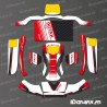 Factory Edition deco kit (White/Red) for Karting KG BURU EVO
