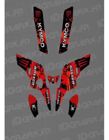Monster Edition Graphic Kit (Red) - Kymco 300 Maxxer