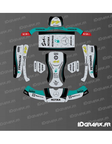 Grafik-Kit Mercedes F1 Edition für Karting KG BURU EVO