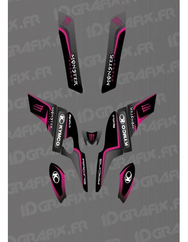 Kit gráfico Monster Race Edition (rosa) - Kymco 300 Maxxer