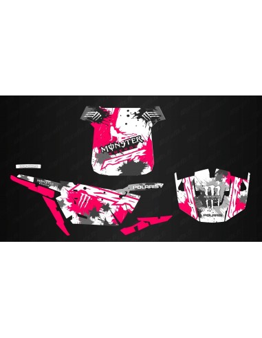 Kit dekor MonsterRace Pink/Weiß - IDgrafix - Polaris RZR 1000 S/XP